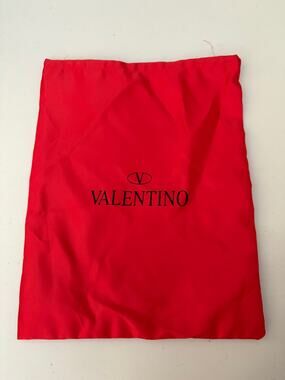 Valentino Red Drawstring Designer Shoe Handbag Dust Bag 10.5 x 13.5